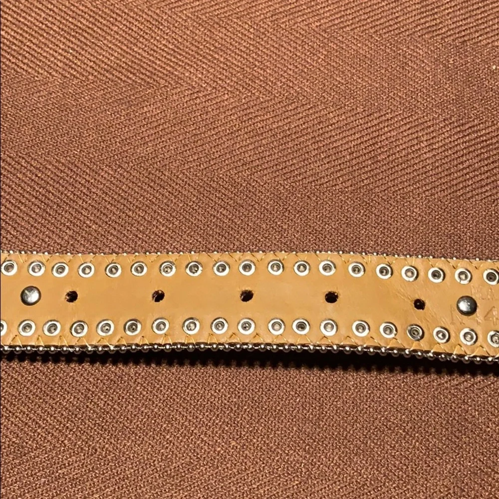 Nakona studded bedazzled statement belt w/buckle